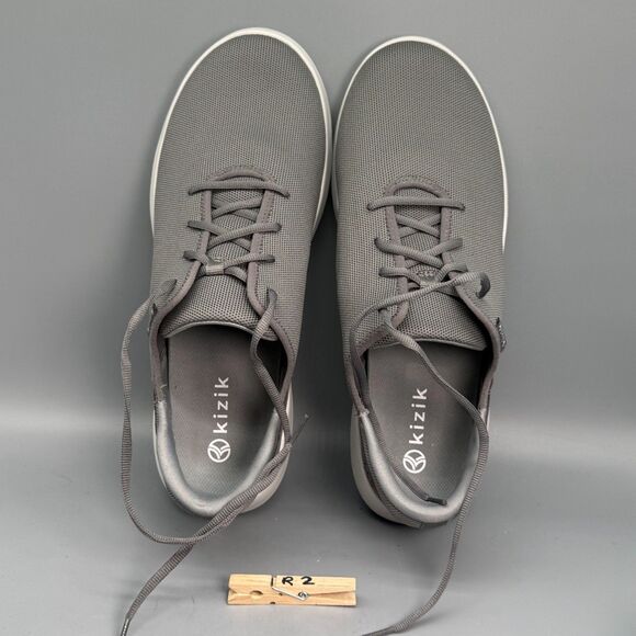 Kizik Madrid Eco Men 13 WIDE Gray Knit Lace-Up Low Athletic Running Sneaker Shoe main image 8